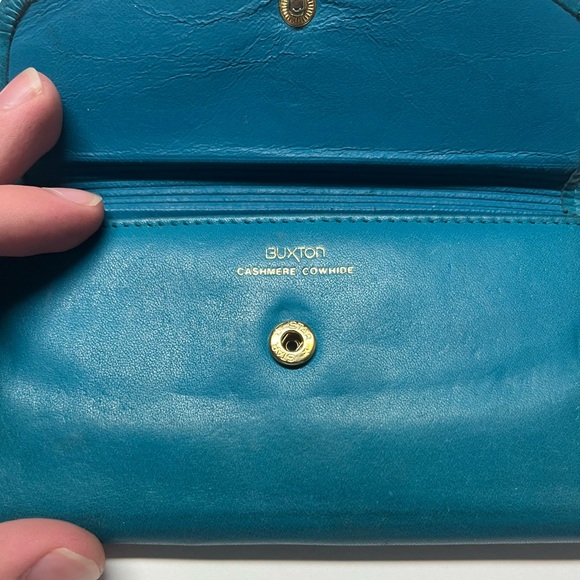 Vintage Buxton Gorgeous Blue Wallet - Picture 4 of 11